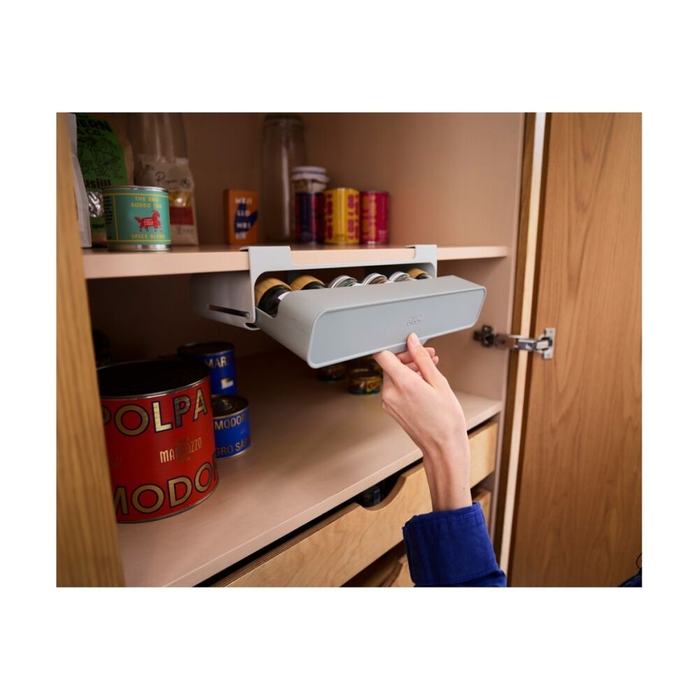 Joseph Joseph CupboardStore Under Shelf Spice Rack Kitchen Organiser Light Stone