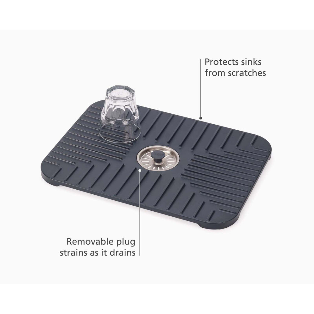 2PK Joseph Joseph SinkShield Sink Saver Protector Mat Grey