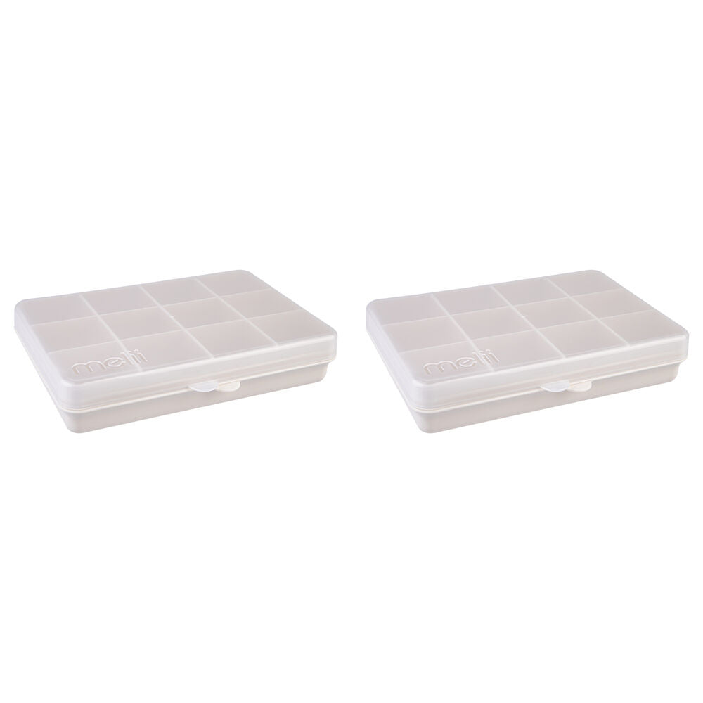 2PK Melii Luxe Snackle Box Food Storage Container w/ 12 Compartments Pink 3y+