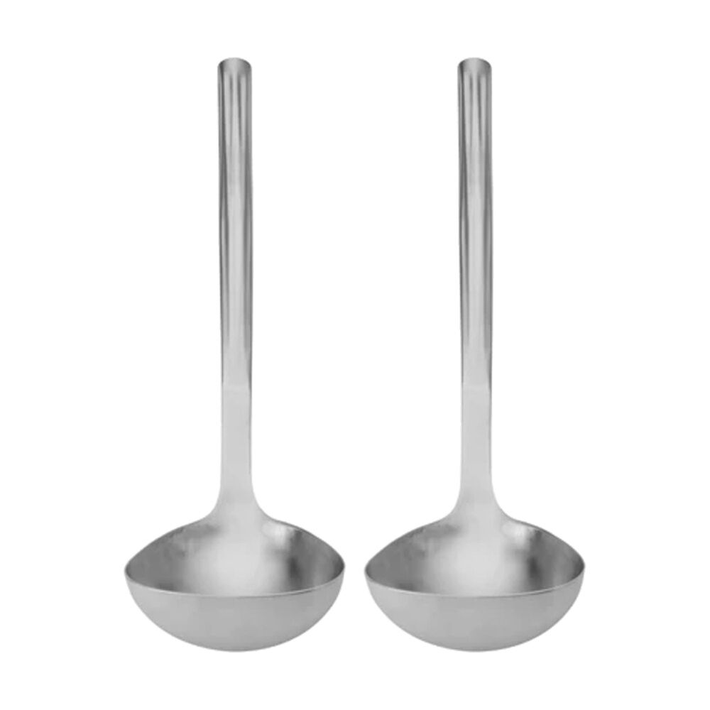 2PK Chef'n Stainless Steel Ladle Patterned Handle Heat Resistant Kitchen Utens