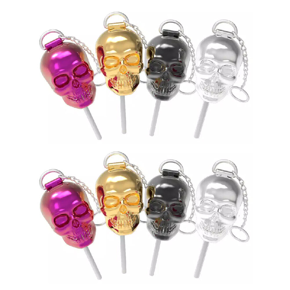 144PK Wom Skool Lollipop Skull Key Chains Hanging Accessory Assorted