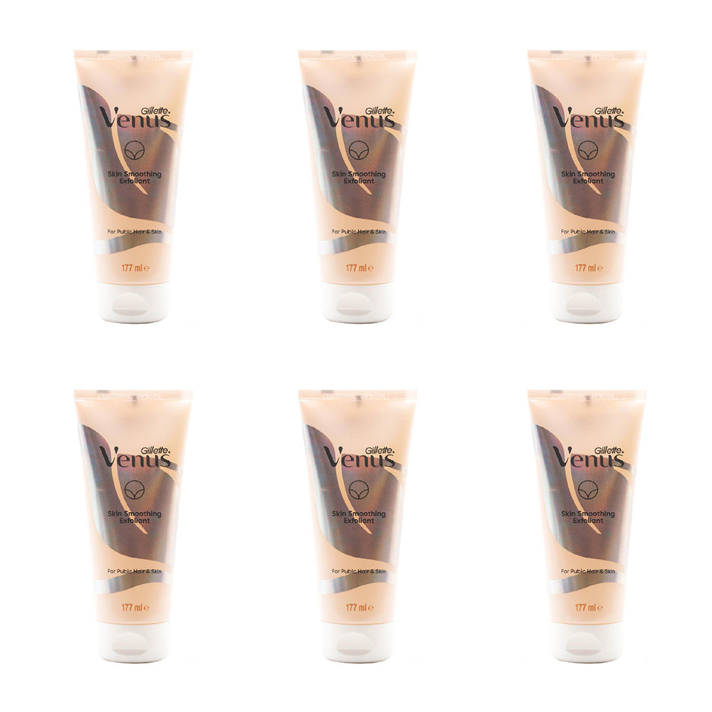6PK Gillette Venus 177ml Skin Smoothing Exfoliant For Bikini Hair & Skin