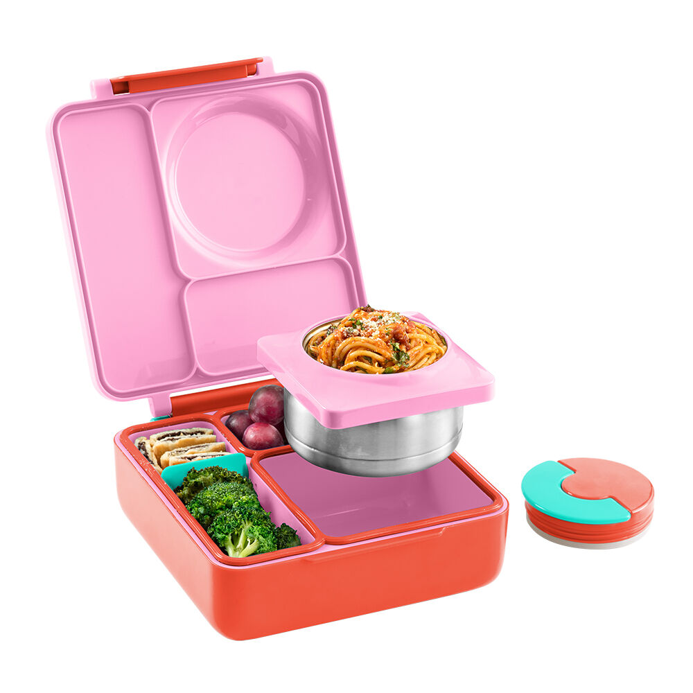 Omie Omiebox Hot&Cold Stainless Steel Bento Box 21.59x19.05x7.62cm Pinkberry
