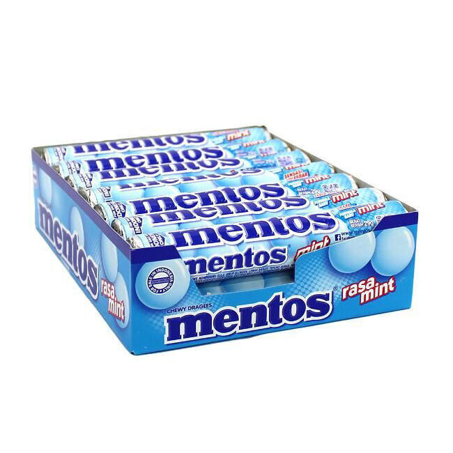 12x 14pc Mentos Mints Candy Roll Lollies 29g Sweets Confectionery