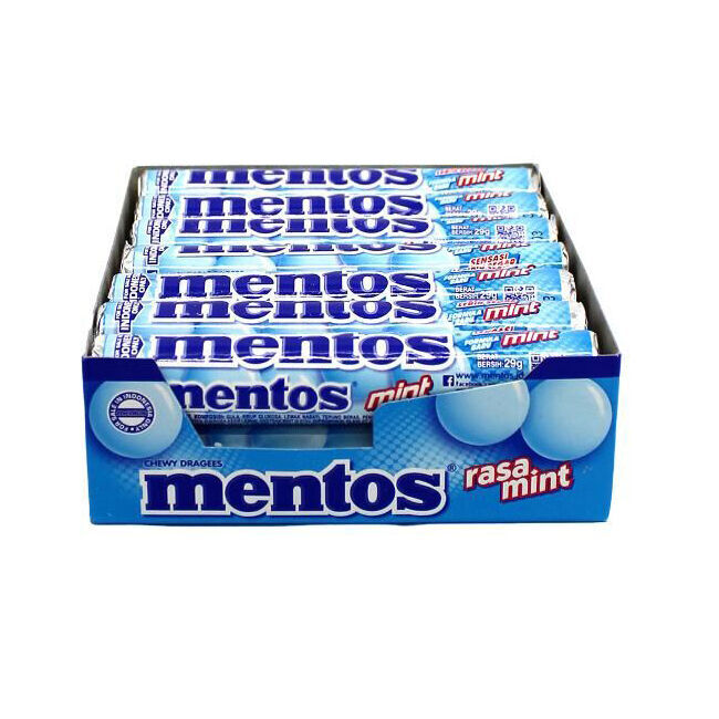 12x 14pc Mentos Mints Candy Roll Lollies 29g Sweets Confectionery