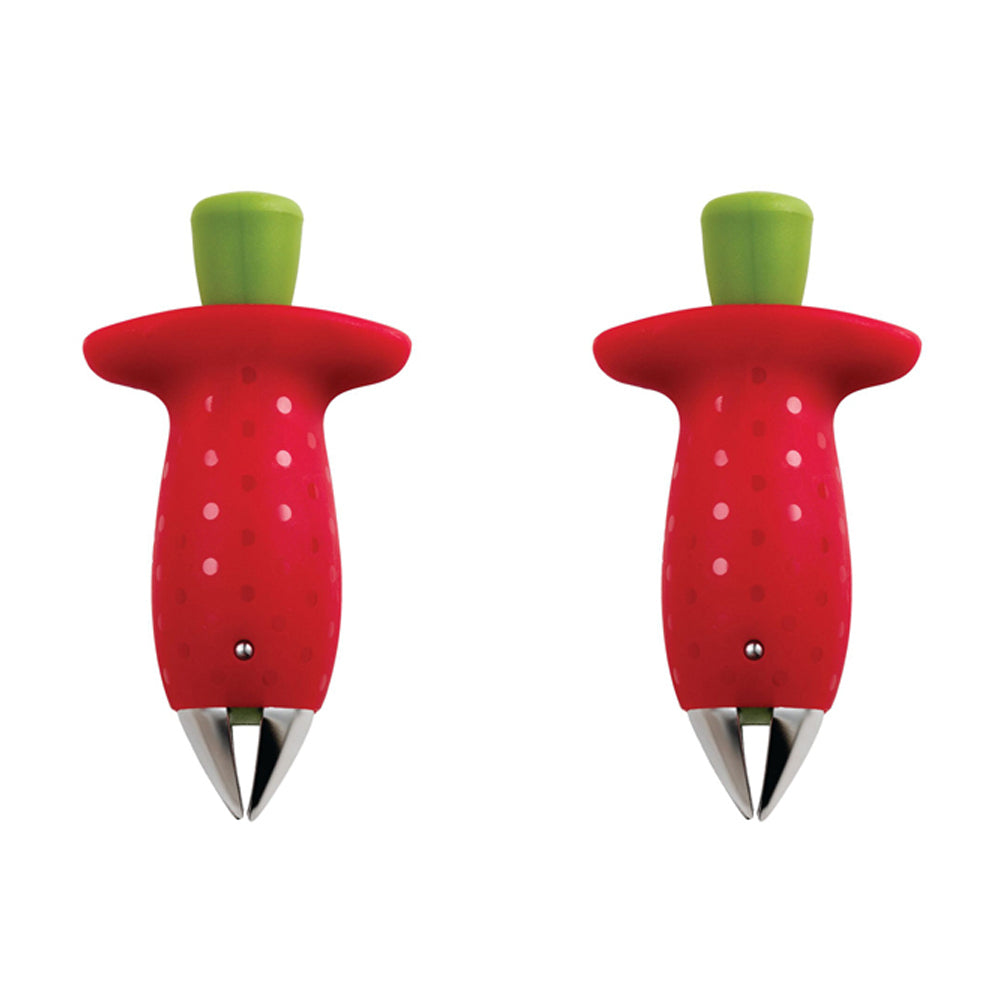 2PK Chef'n Stem Gem Strawberry Huller Stem Remover - Red/Green