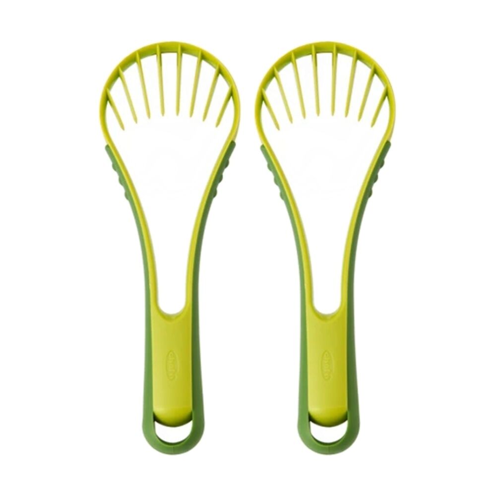 2PK Chef'n Flexicado Avocado Slicer Durable Nylon Plastic Green 20cm Kitchen Tool