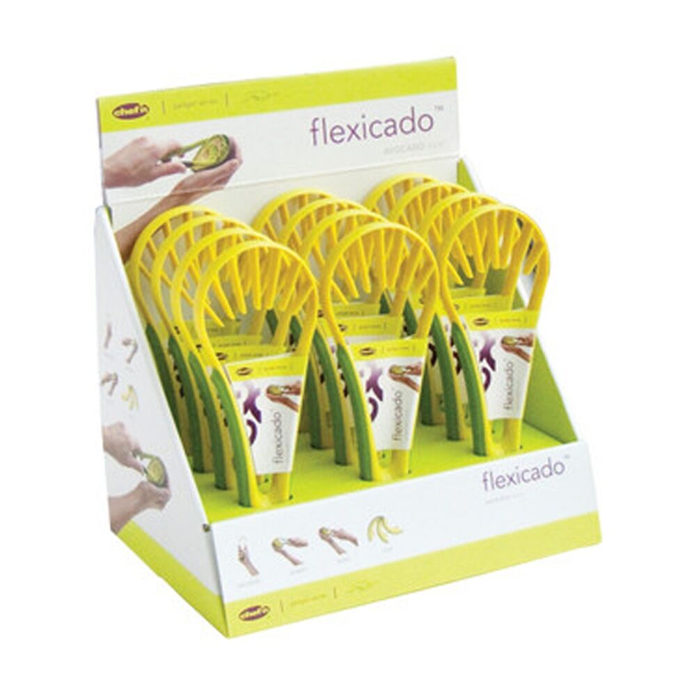 2PK Chef'n Flexicado Avocado Slicer Durable Nylon Plastic Green 20cm Kitchen Tool