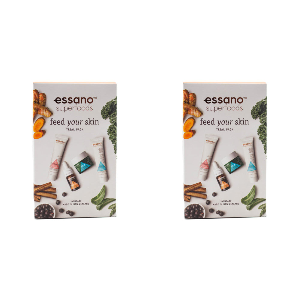 2x 4pc Essano Superfoods Feed Your Skin Women Facial Care Trial Pack