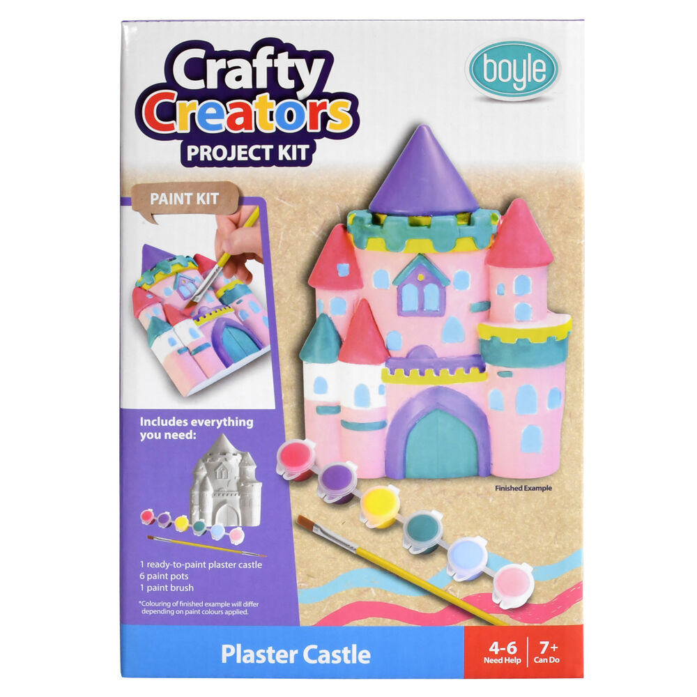 3PK Boyle Crafty Creators Plaster Castle Paint Kit Kids DIY Craft 7y+