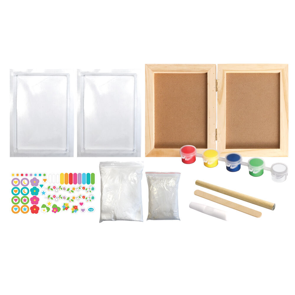 3PK Boyle Crafty Creators Plaster Print Keepsake Frame Project Kit Kids DIY 10+