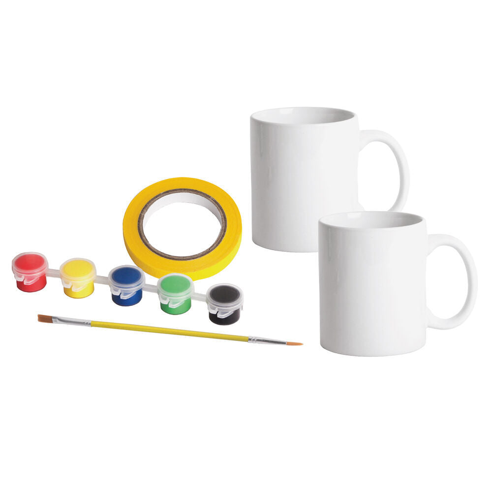 2PK Boyle Crafty Creators Ceramic Paint & Bake Mugs Project Kit Kids DIY 10y+