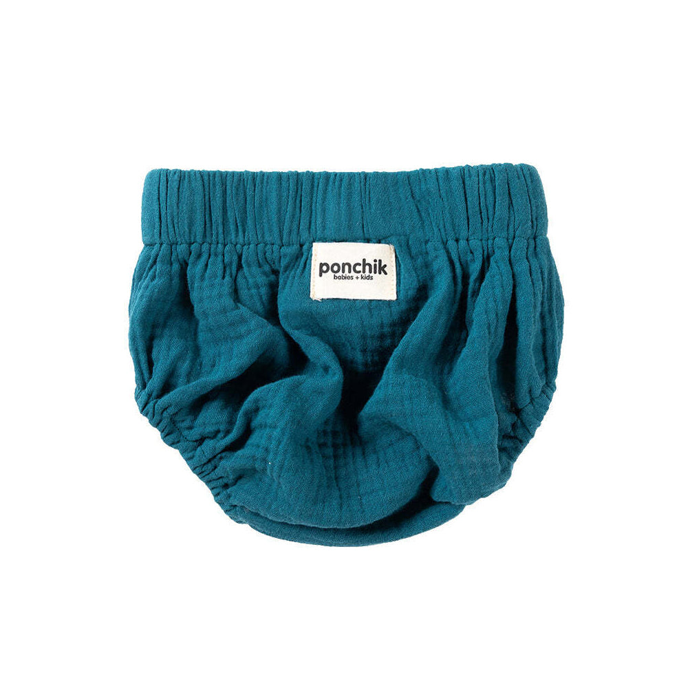Ponchik Muslin Cotton Bloomers Peacock Size 6-12m