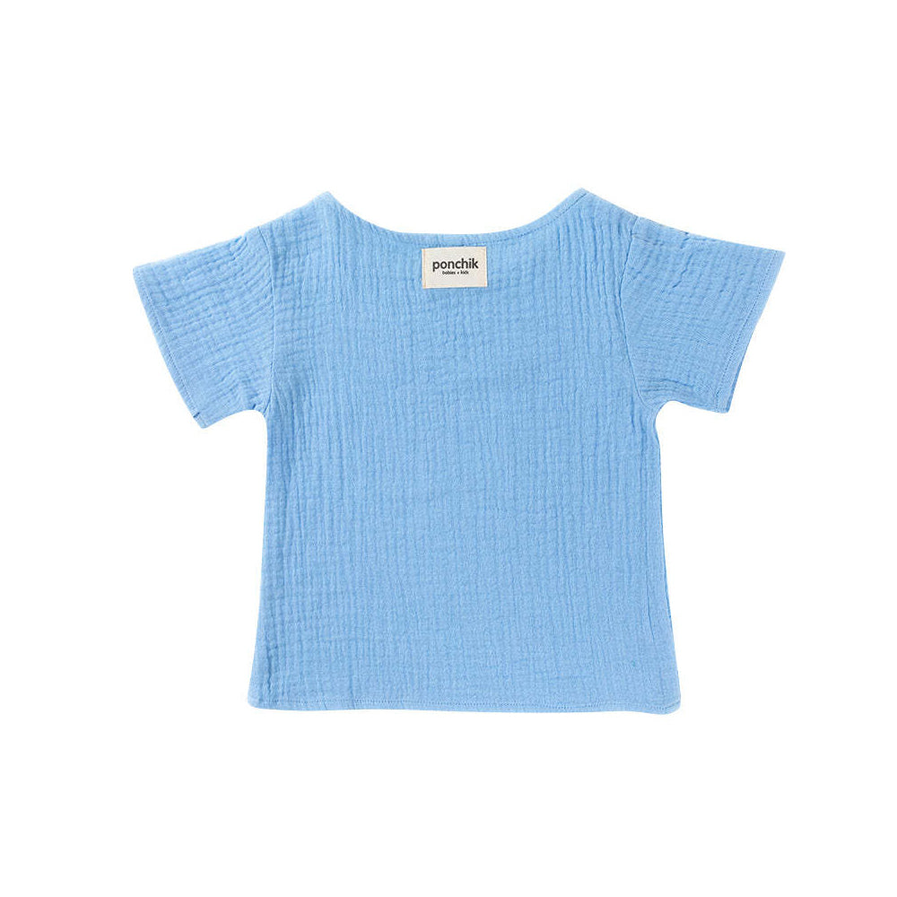 Ponchik Muslin Cotton T Shirt Ocean Size 12-18m