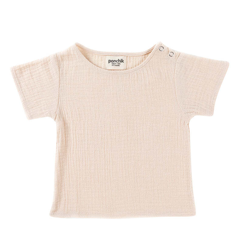 Ponchik Muslin Cotton T Shirt Wheat Size 3y