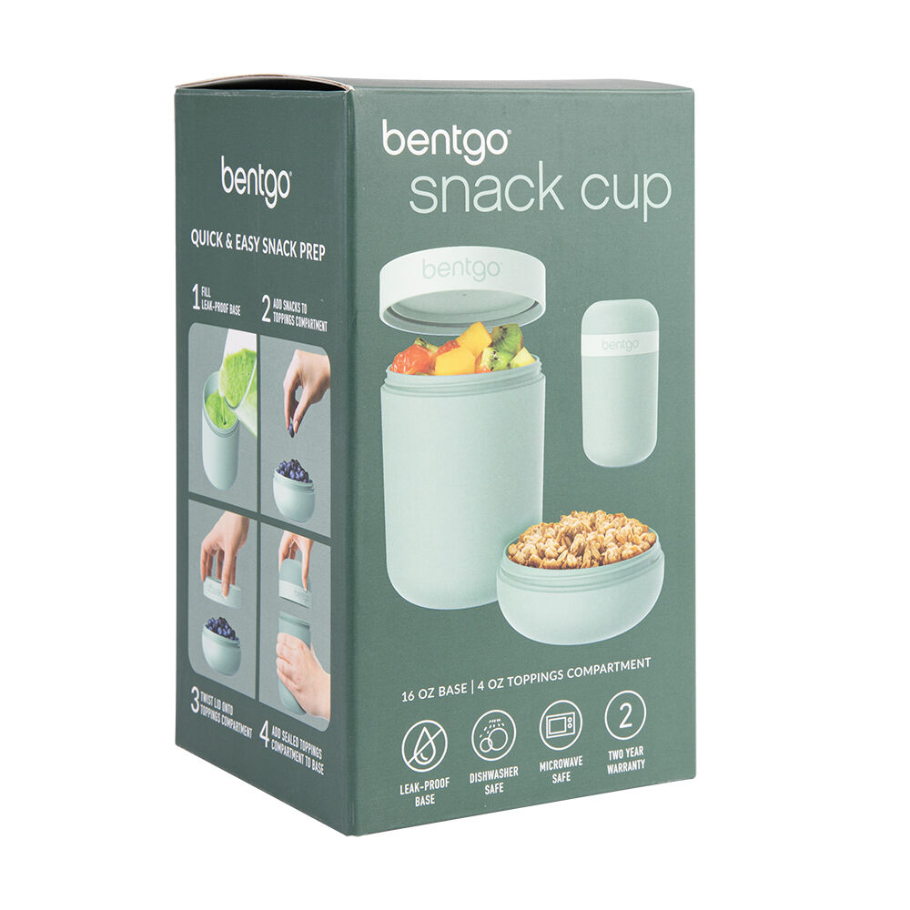 2PK Bentgo Dual-Sealing Lightweight Snack Cup Food Container 590ml Mint Green