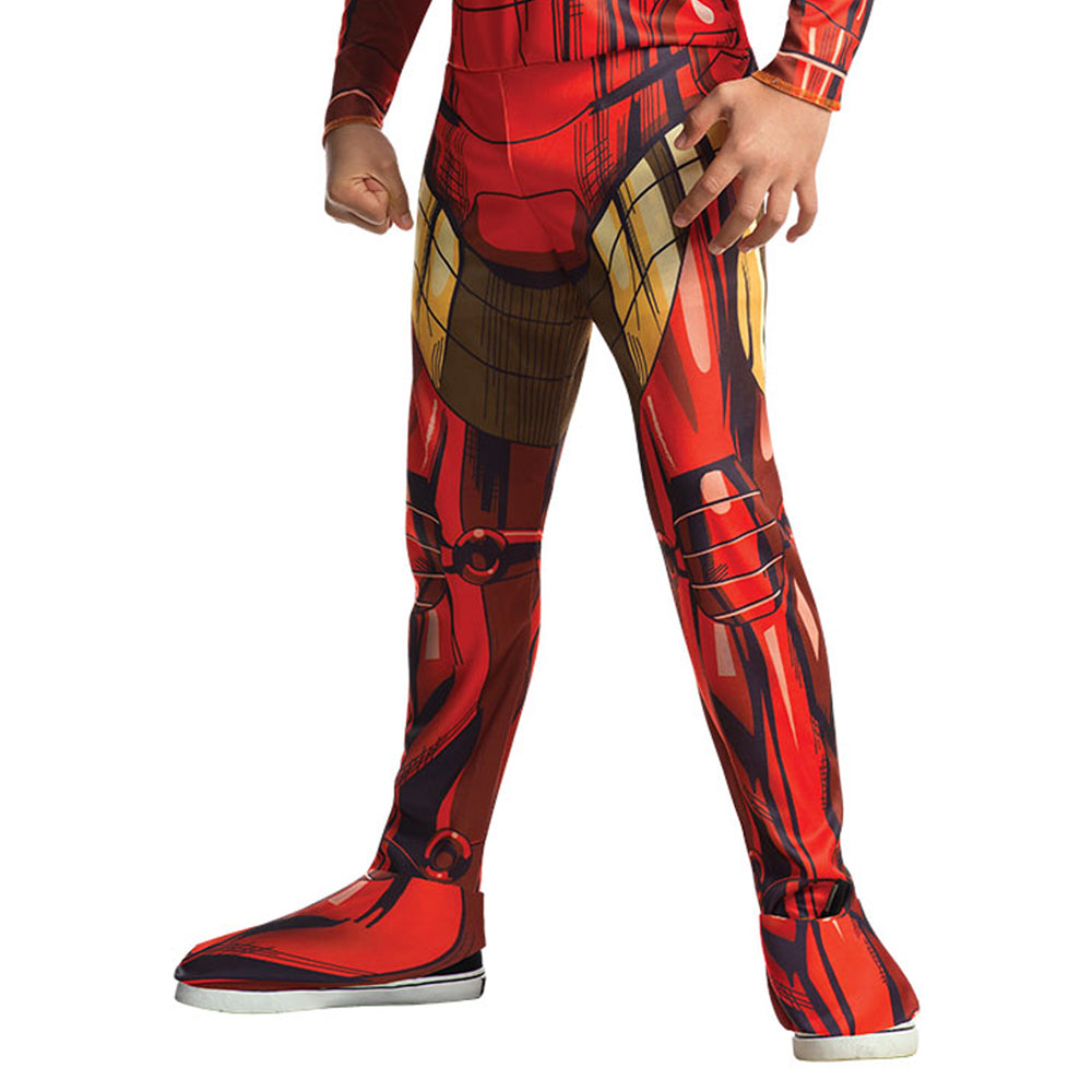 Marvel Size L Iron Man Classic Jumpsuit Kids Costume w/ Mask