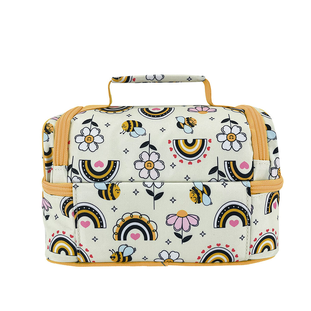 Sachi Style 235 Insulated Double Decker Lunch Bag 25.5x17x14cm Busy Bees