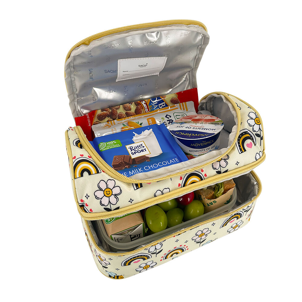 Sachi Style 235 Insulated Double Decker Lunch Bag 25.5x17x14cm Busy Bees