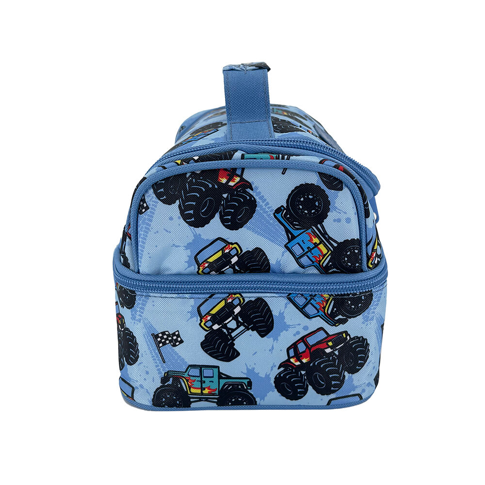Sachi Style 235 Insulated Double Decker Lunch Bag 25.5x17x14cm Monster Trucks