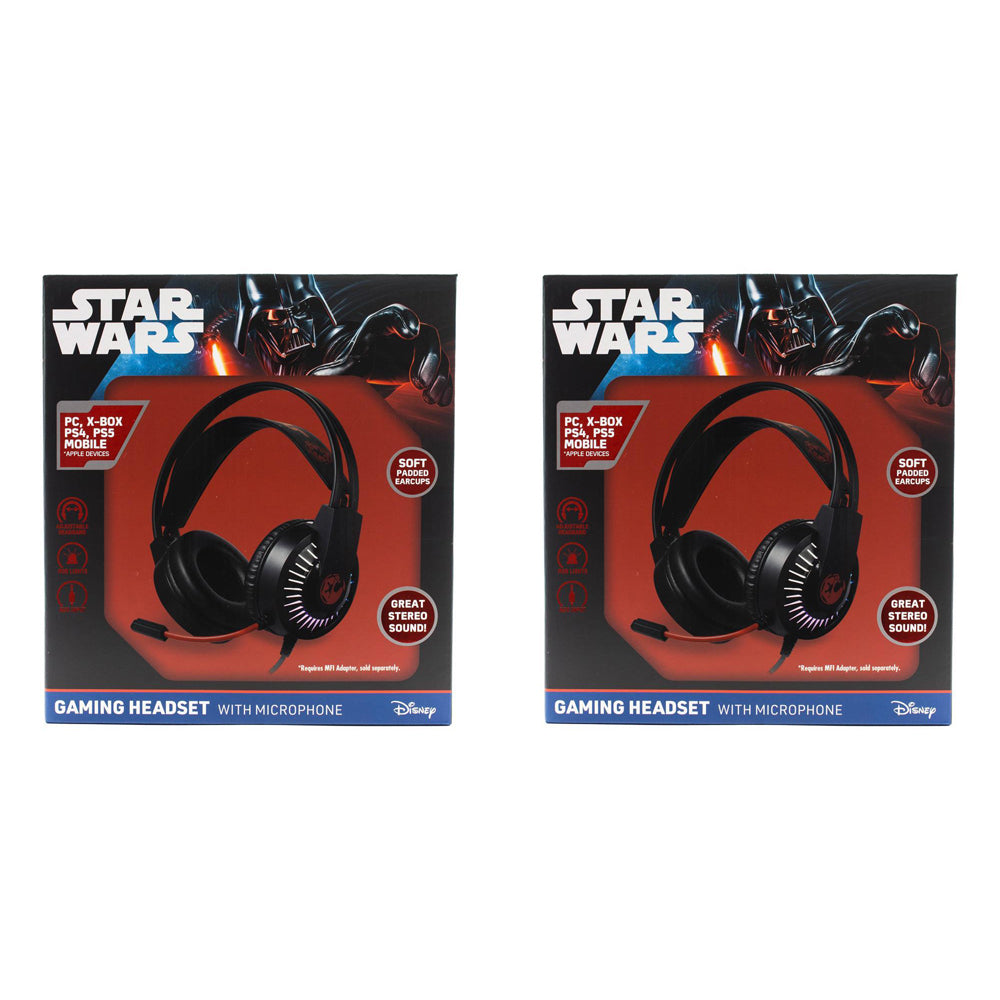 2PK Star Wars Over-Ear Gaming Headset w/ Microphone - Black