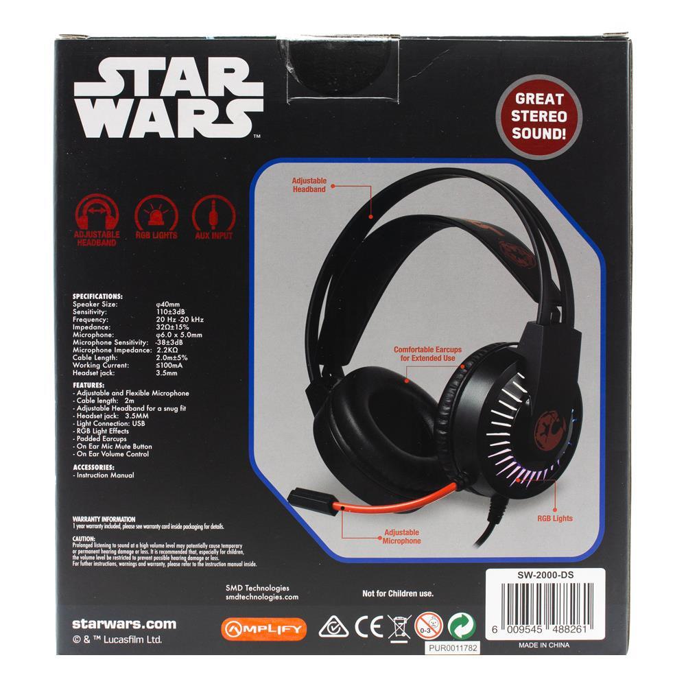 2PK Star Wars Over-Ear Gaming Headset w/ Microphone - Black