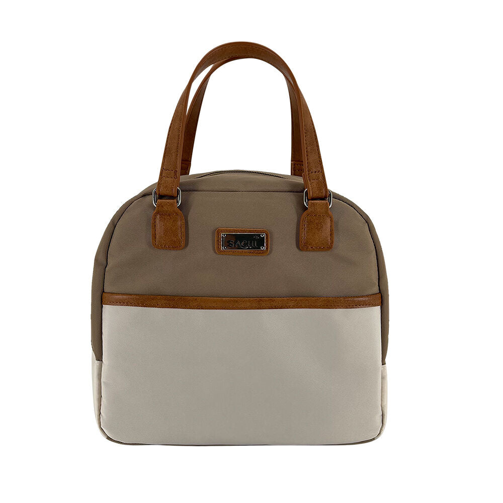 Sachi Style 237 Insulated Plain Cali Lunch Bag 24.5x14.5x22.5cm Latte/Cream