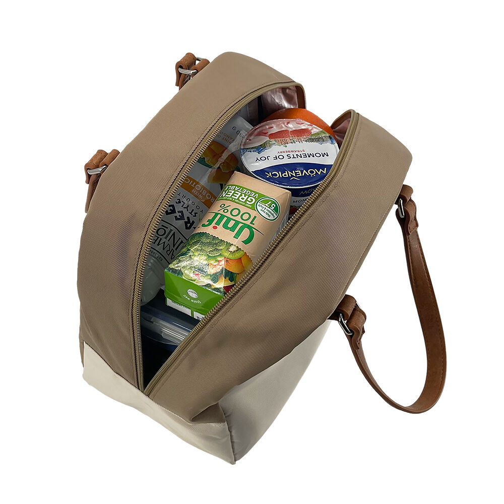 Sachi Style 237 Insulated Plain Cali Lunch Bag 24.5x14.5x22.5cm Latte/Cream