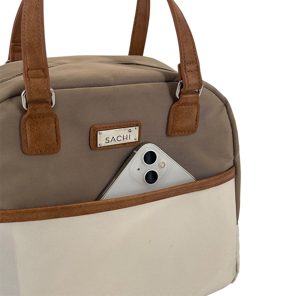 Sachi Style 237 Insulated Plain Cali Lunch Bag 24.5x14.5x22.5cm Latte/Cream