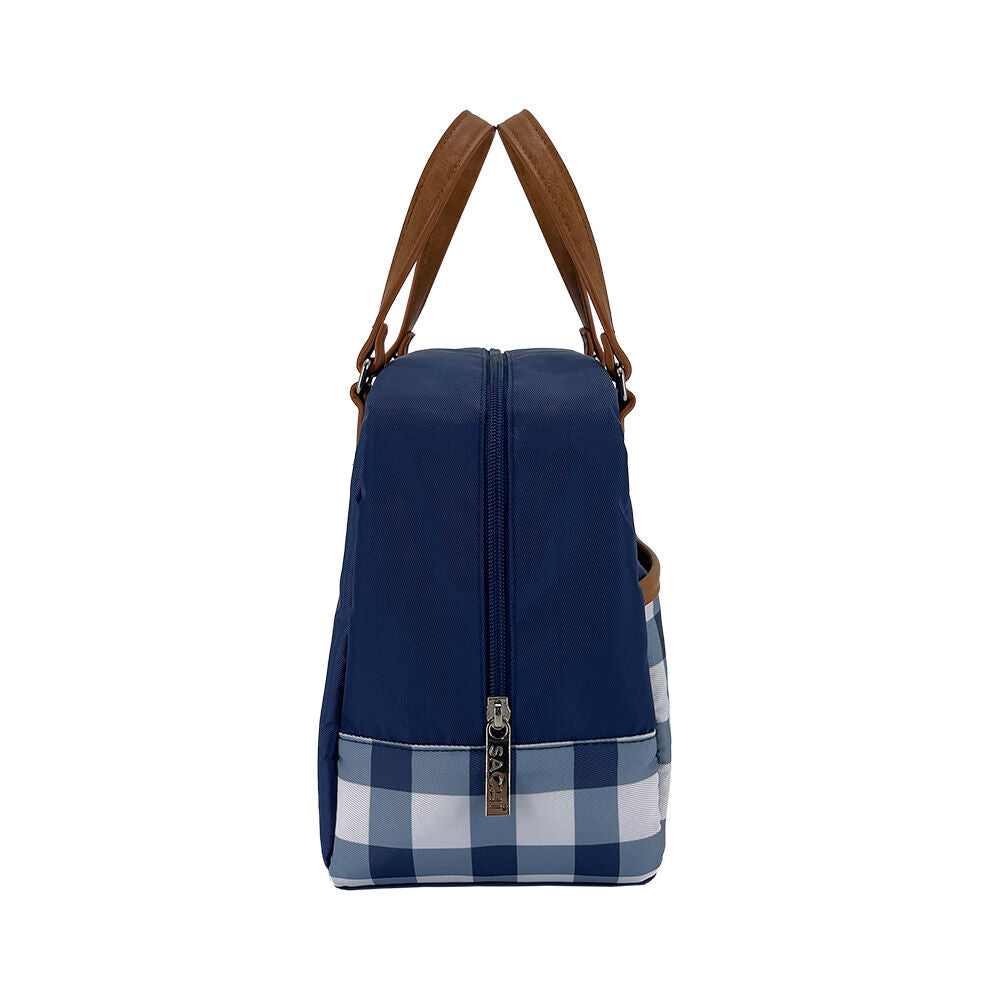 Sachi Style 237 Insulated Patterned Cali Lunch Bag 24.5x14.5x22.5cm Indigo