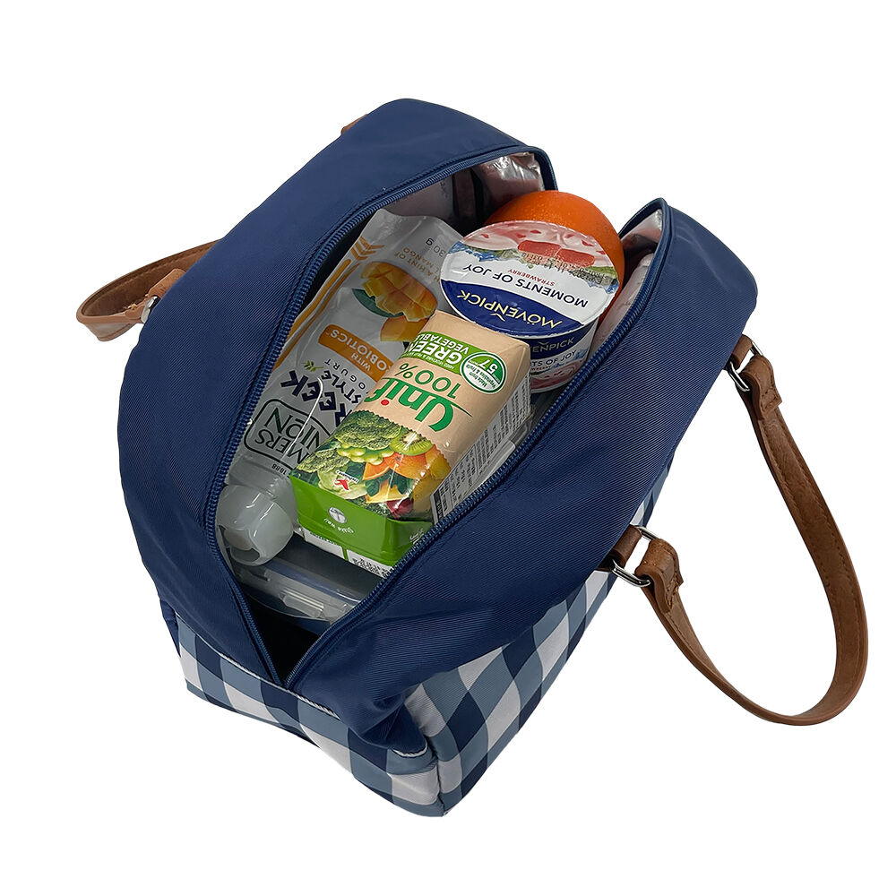 Sachi Style 237 Insulated Patterned Cali Lunch Bag 24.5x14.5x22.5cm Indigo