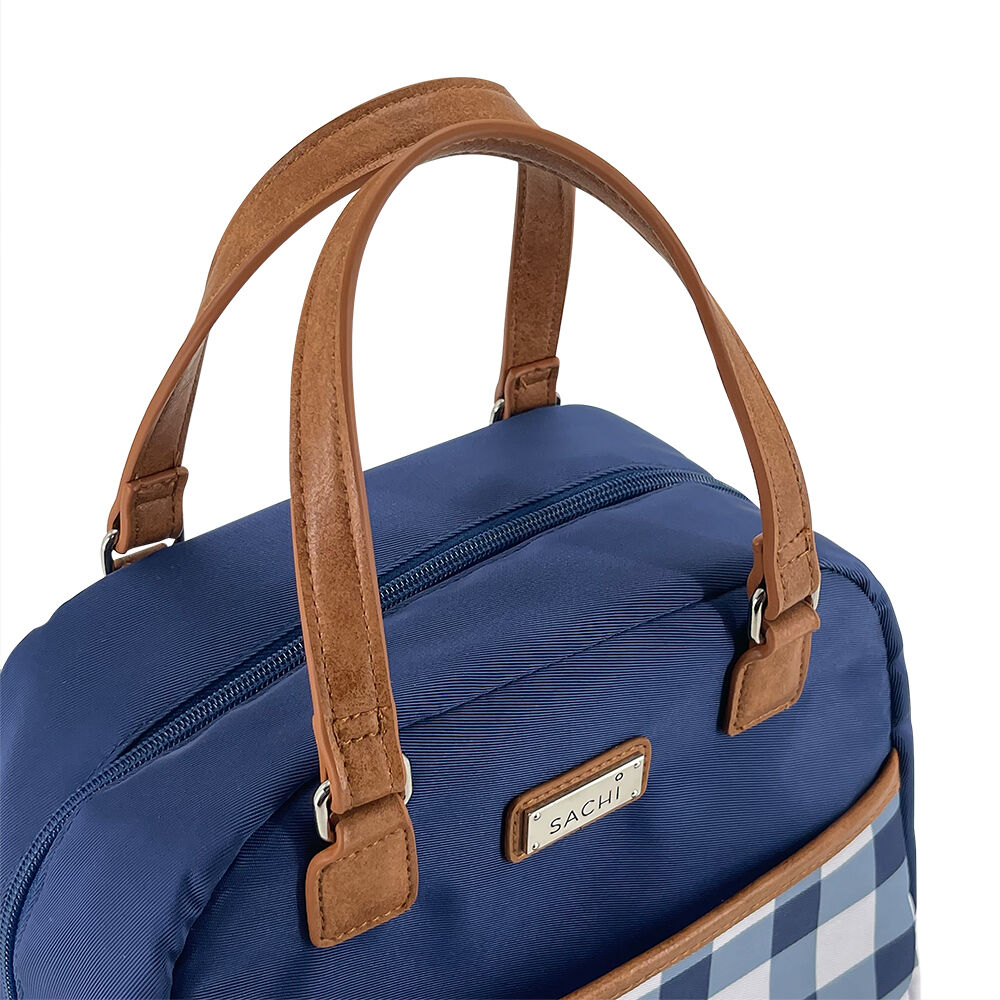 Sachi Style 237 Insulated Patterned Cali Lunch Bag 24.5x14.5x22.5cm Indigo