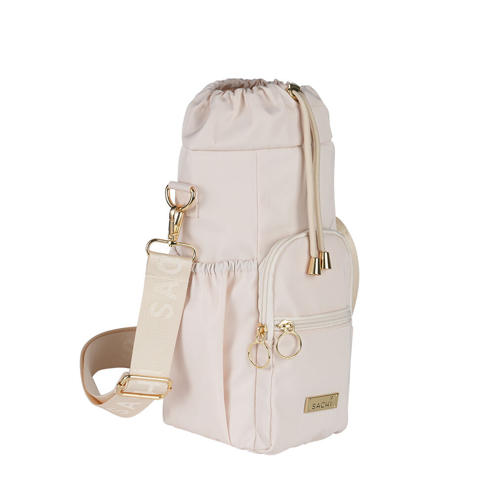 Sachi Deluxe Crossbody Insulated Bottle Bag w/ Adjustable Strap Alabaster