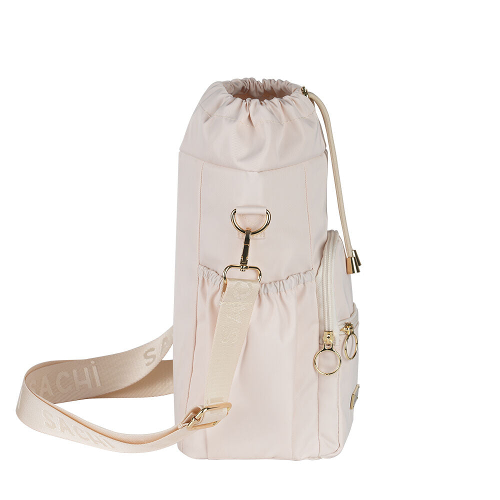 Sachi Deluxe Crossbody Insulated Bottle Bag w/ Adjustable Strap Alabaster