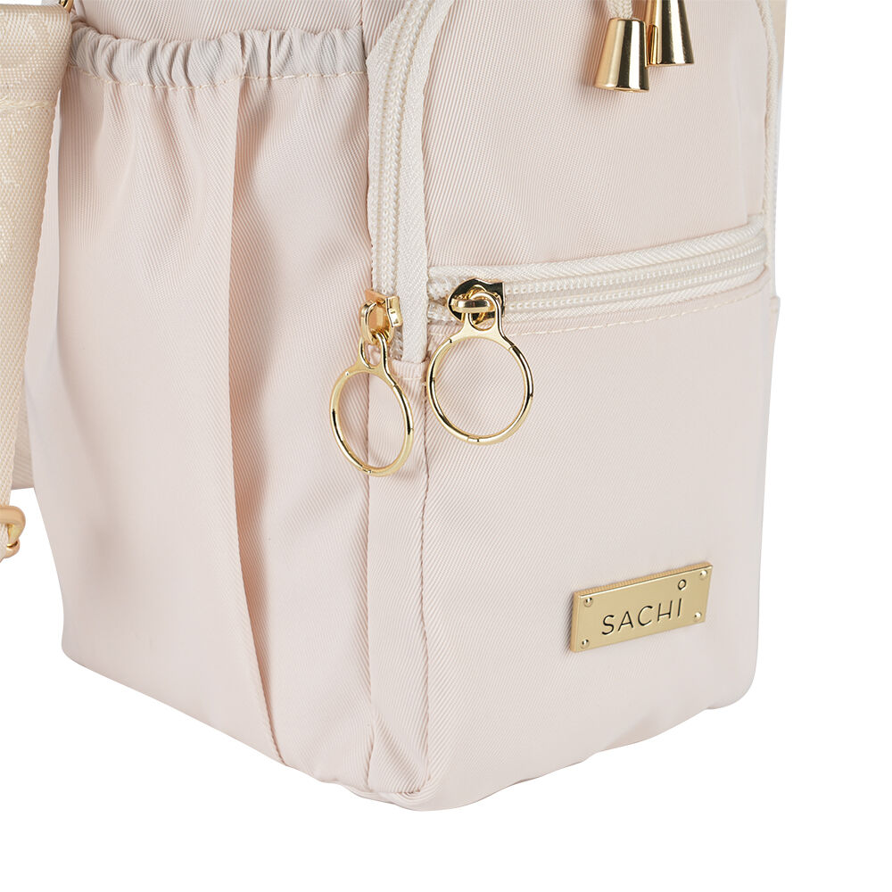 Sachi Deluxe Crossbody Insulated Bottle Bag w/ Adjustable Strap Alabaster