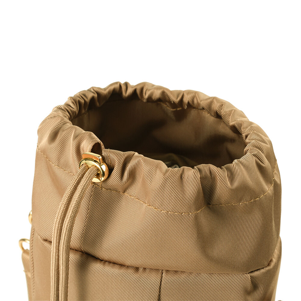 Sachi Deluxe Crossbody Insulated Bottle Bag w/ Adjustable Strap Latte