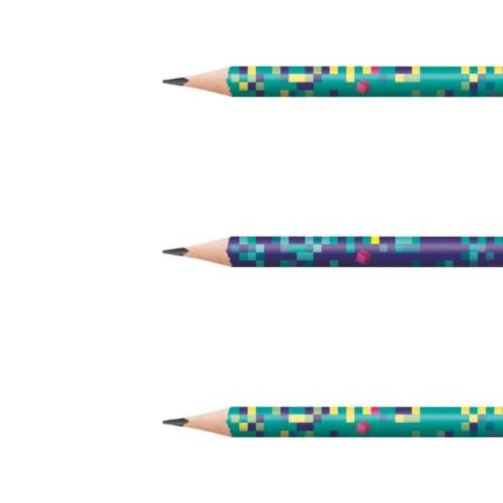 60pc Maped Pixel Party HB Eraser Tip Graphite Pencil