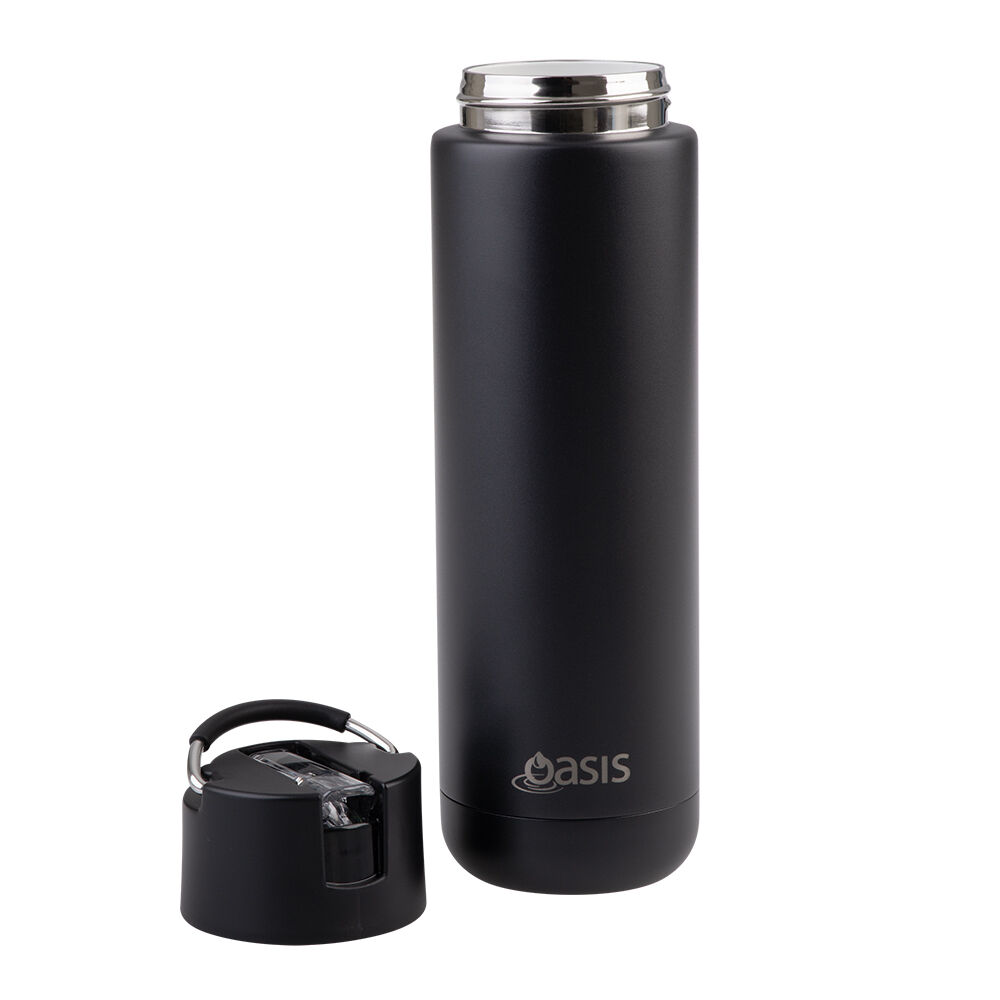Oasis Ceramic Lined Stainless Steel Insulated Moda Drink Bottle 700ml Black