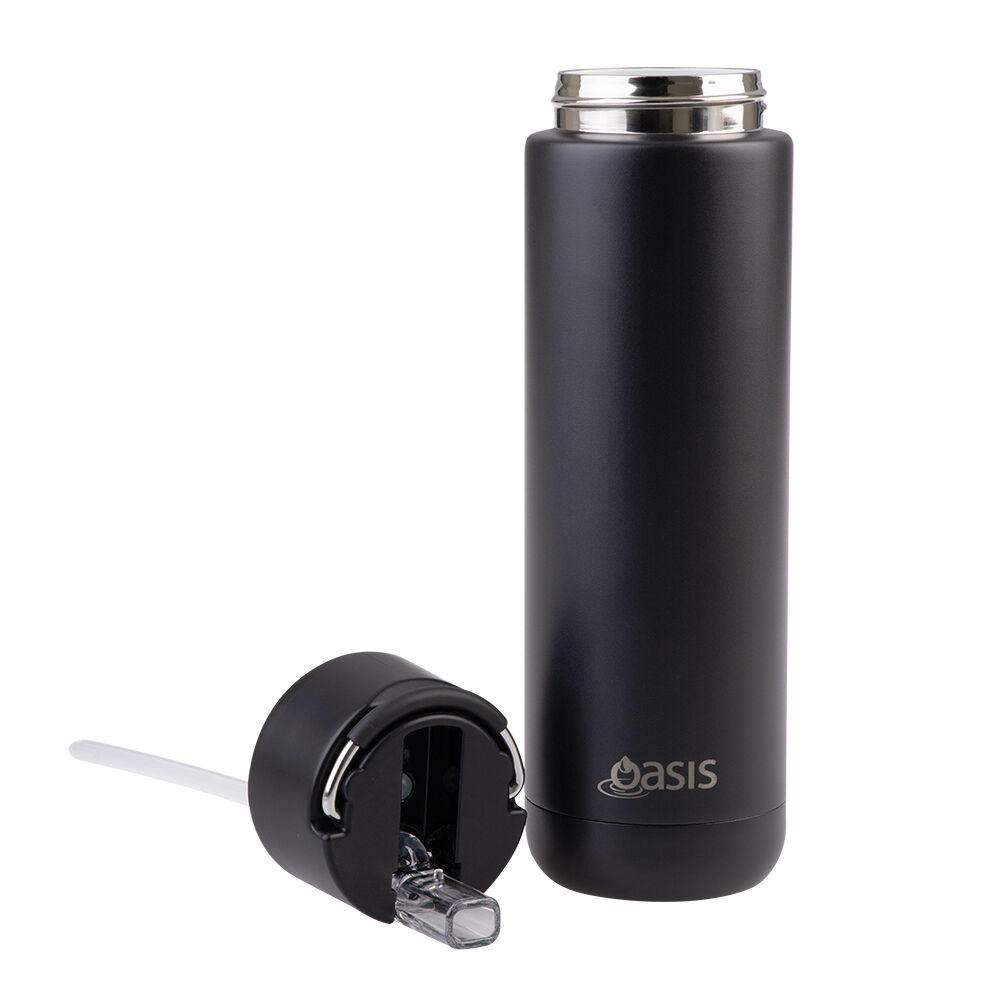 Oasis Ceramic Lined Stainless Steel Insulated Moda Drink Bottle 700ml Black
