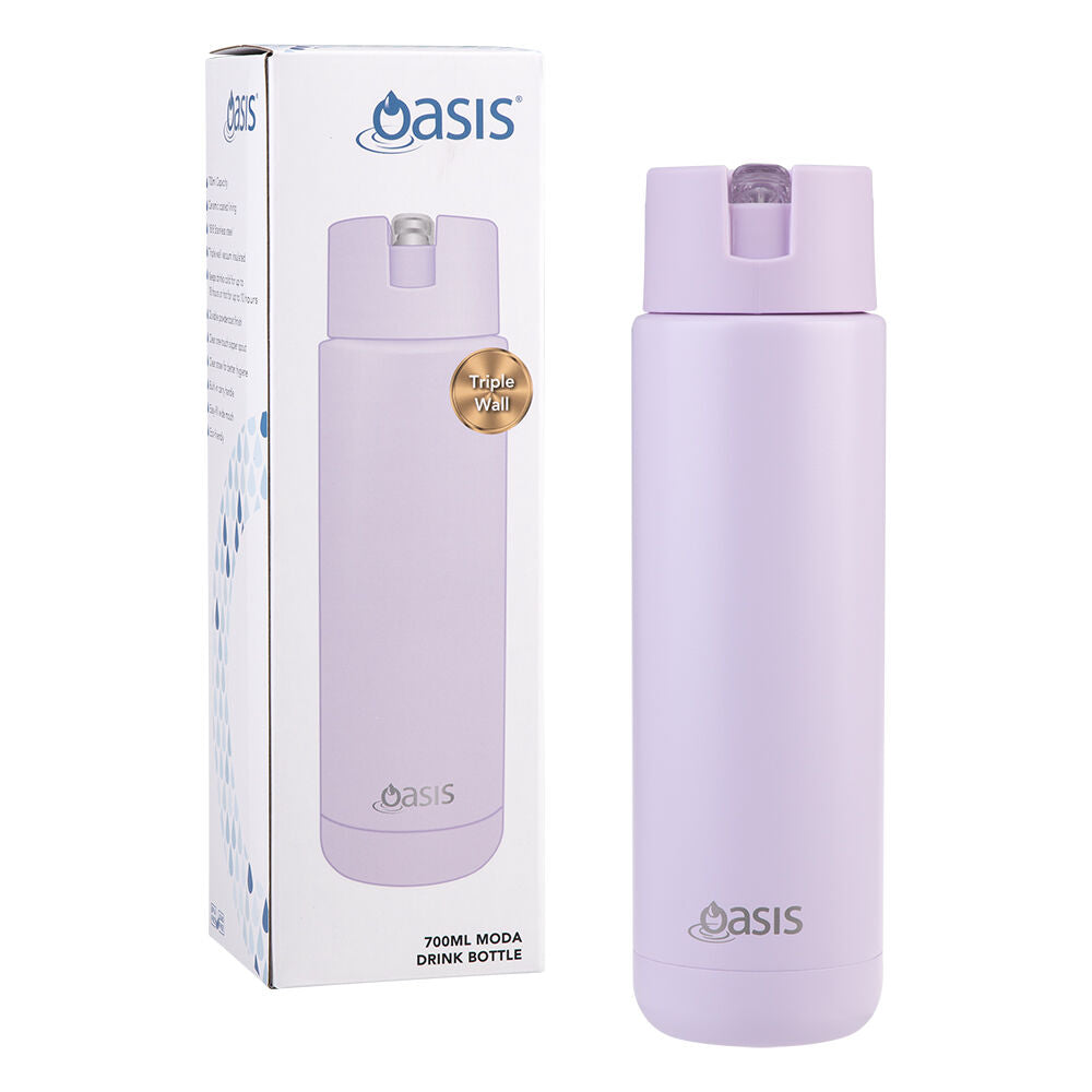 Oasis Ceramic Lined Stainless Steel Insulated Moda Drink Bottle 700ml Orchid