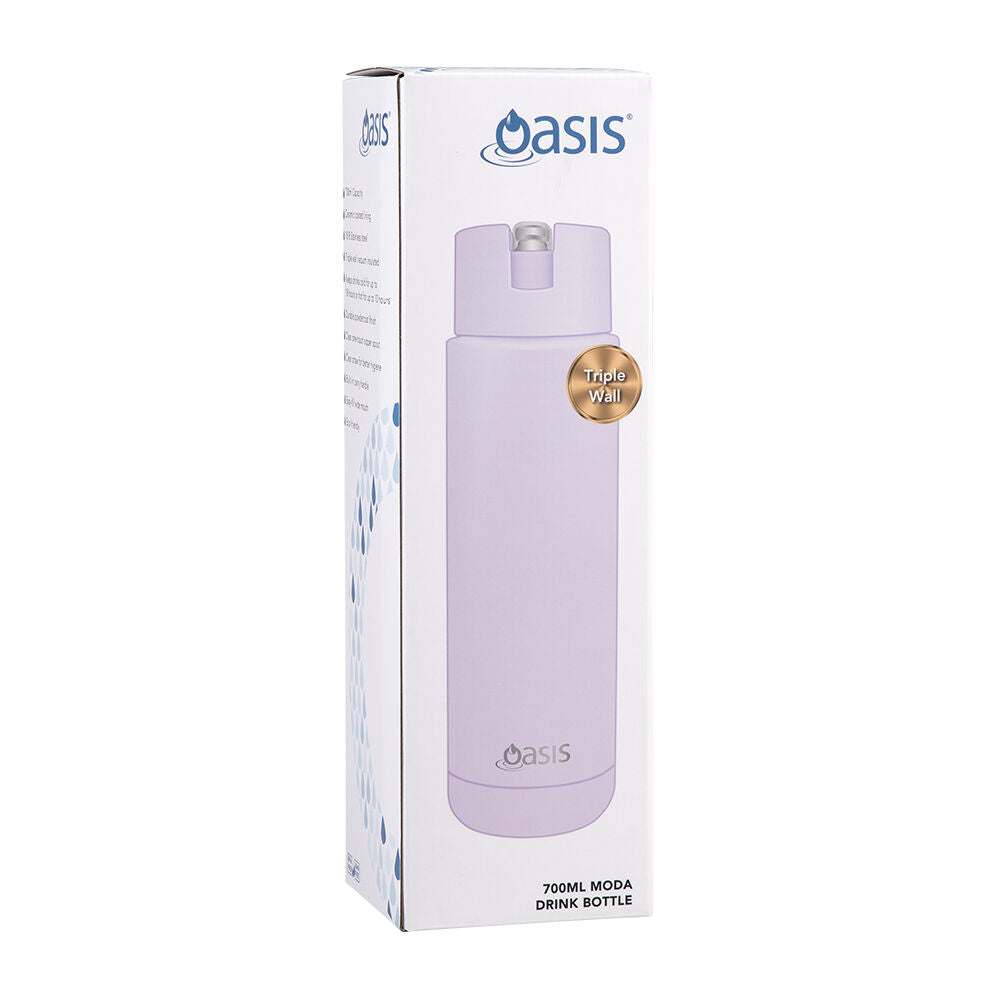 Oasis Ceramic Lined Stainless Steel Insulated Moda Drink Bottle 700ml Orchid