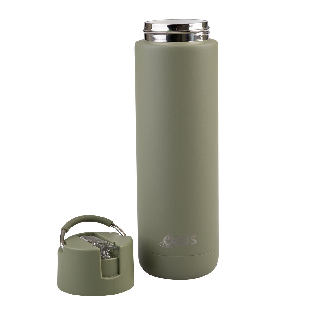 Oasis Ceramic Lined Stainless Steel Insulated Moda Drink Bottle 700ml Olive