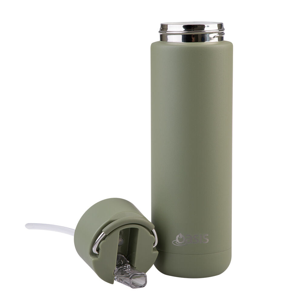 Oasis Ceramic Lined Stainless Steel Insulated Moda Drink Bottle 700ml Olive