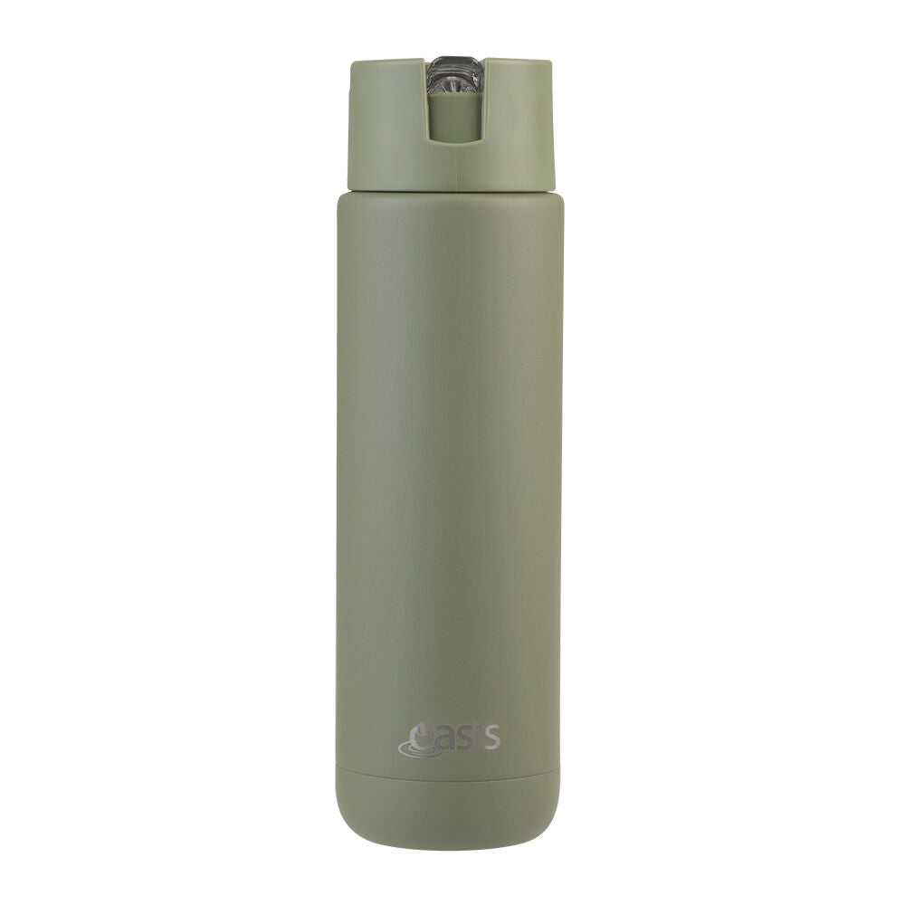 Oasis Ceramic Lined Stainless Steel Insulated Moda Drink Bottle 700ml Olive