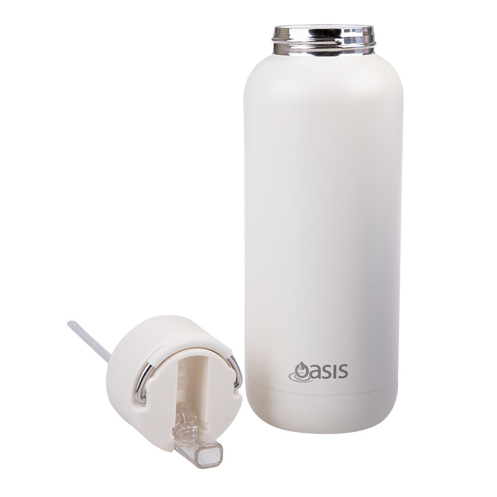 Oasis Ceramic Lined Stainless Steel Insulated Moda Drink Bottle 1L Alabaster