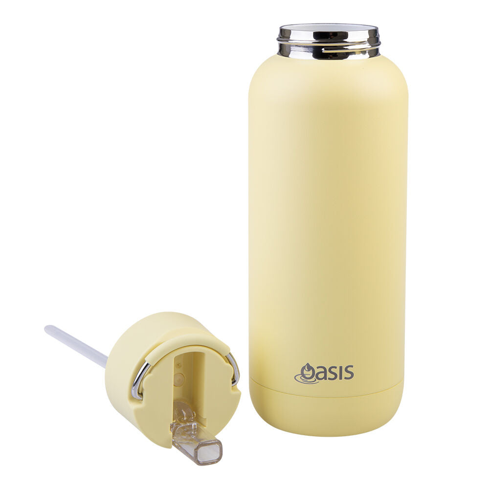 Oasis Ceramic Lined Stainless Steel Insulated Moda Drink Bottle 1L Daffodil