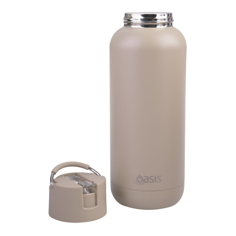 Oasis Ceramic Lined Stainless Steel Insulated Moda Drink Bottle 1L Latte
