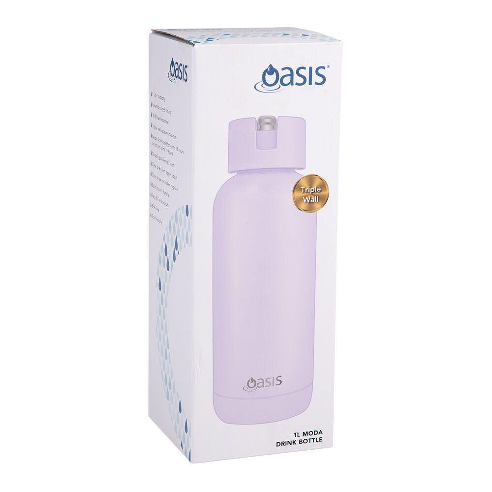 Oasis Ceramic Lined Stainless Steel Insulated Moda Drink Bottle 1L Orchid