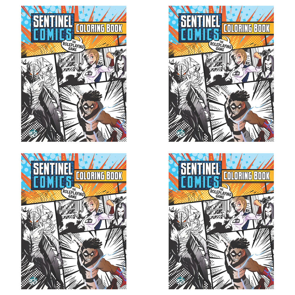 4PK Greater Than Games RPG Sentinels Comics Colouring Book