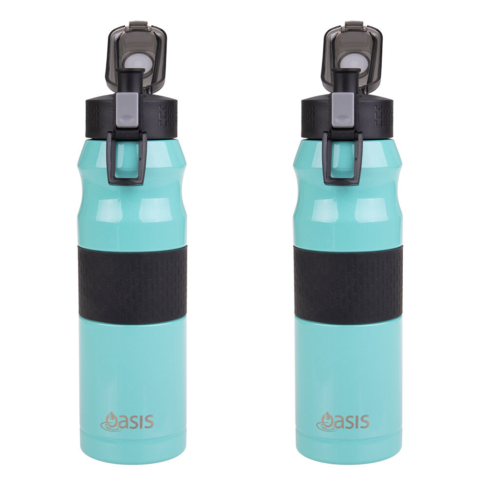 2PK Oasis Stainless Steel Insulated Flip-Top Sports Bottle 600ml Spearmint